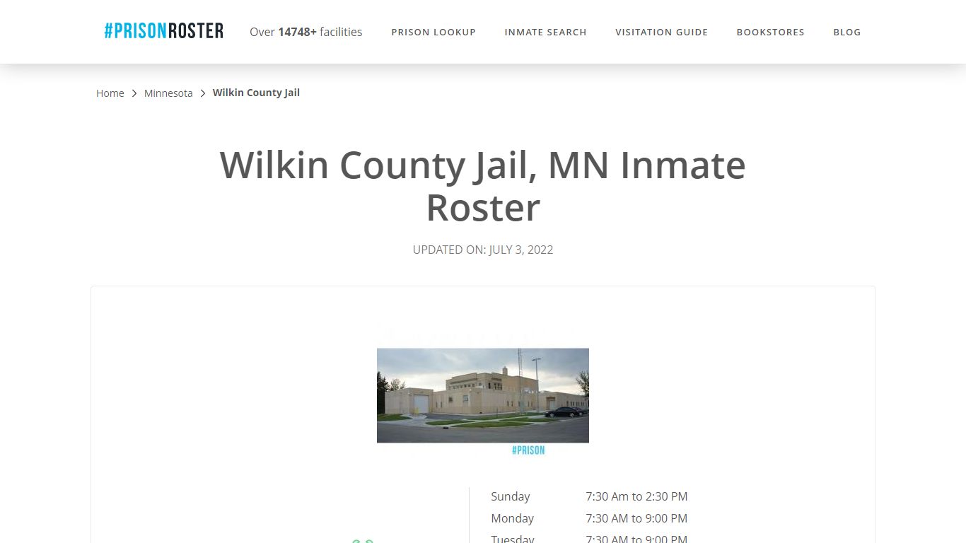 Wilkin County Jail, MN Inmate Roster