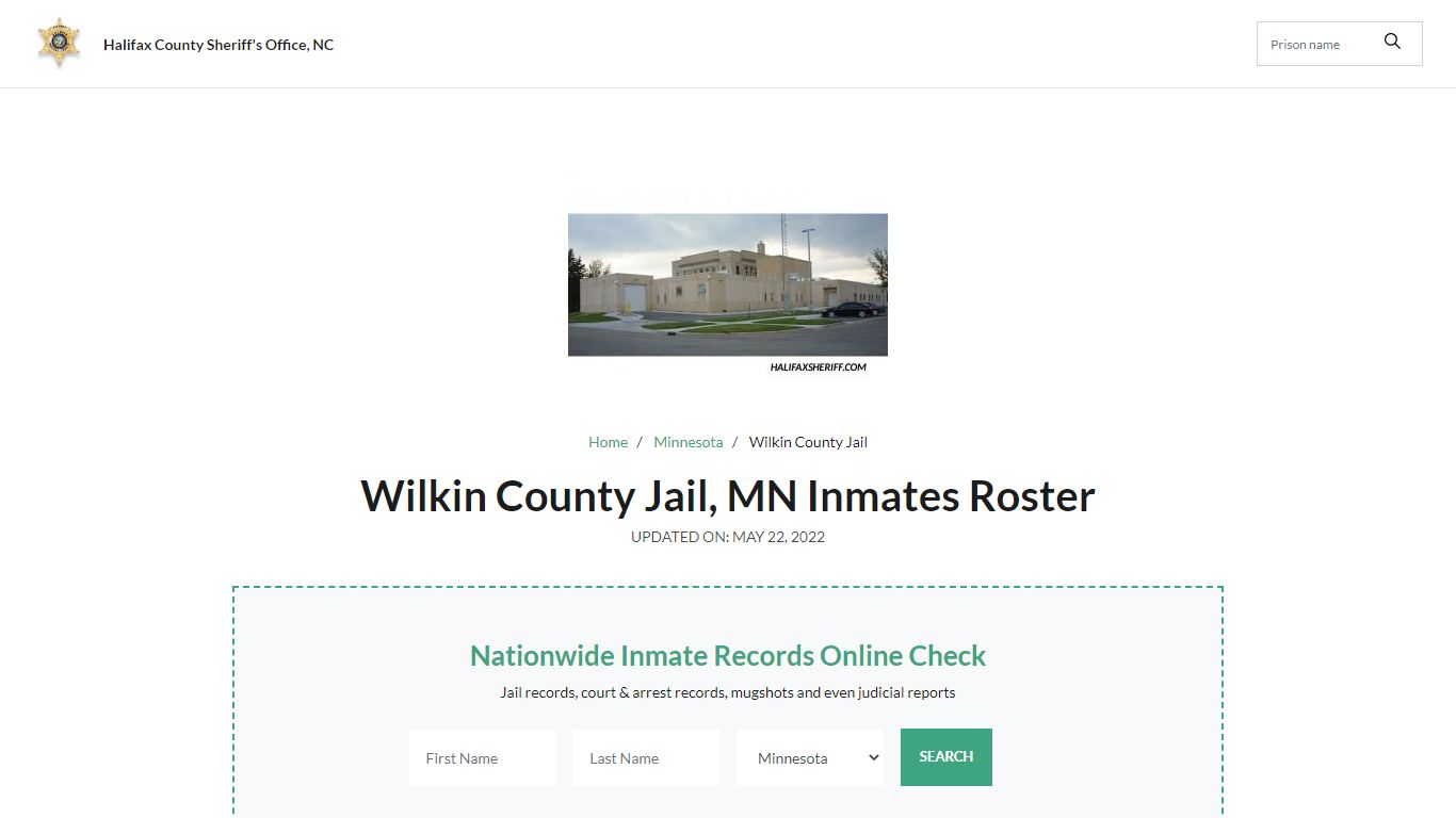 Wilkin County Jail, MN Jail Roster, Name Search